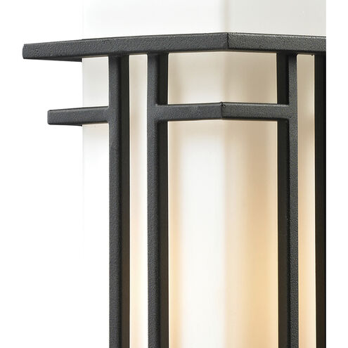 Croftwell 1 Light 12 inch Textured Matte Black Outdoor Wall Sconce in Incandescent