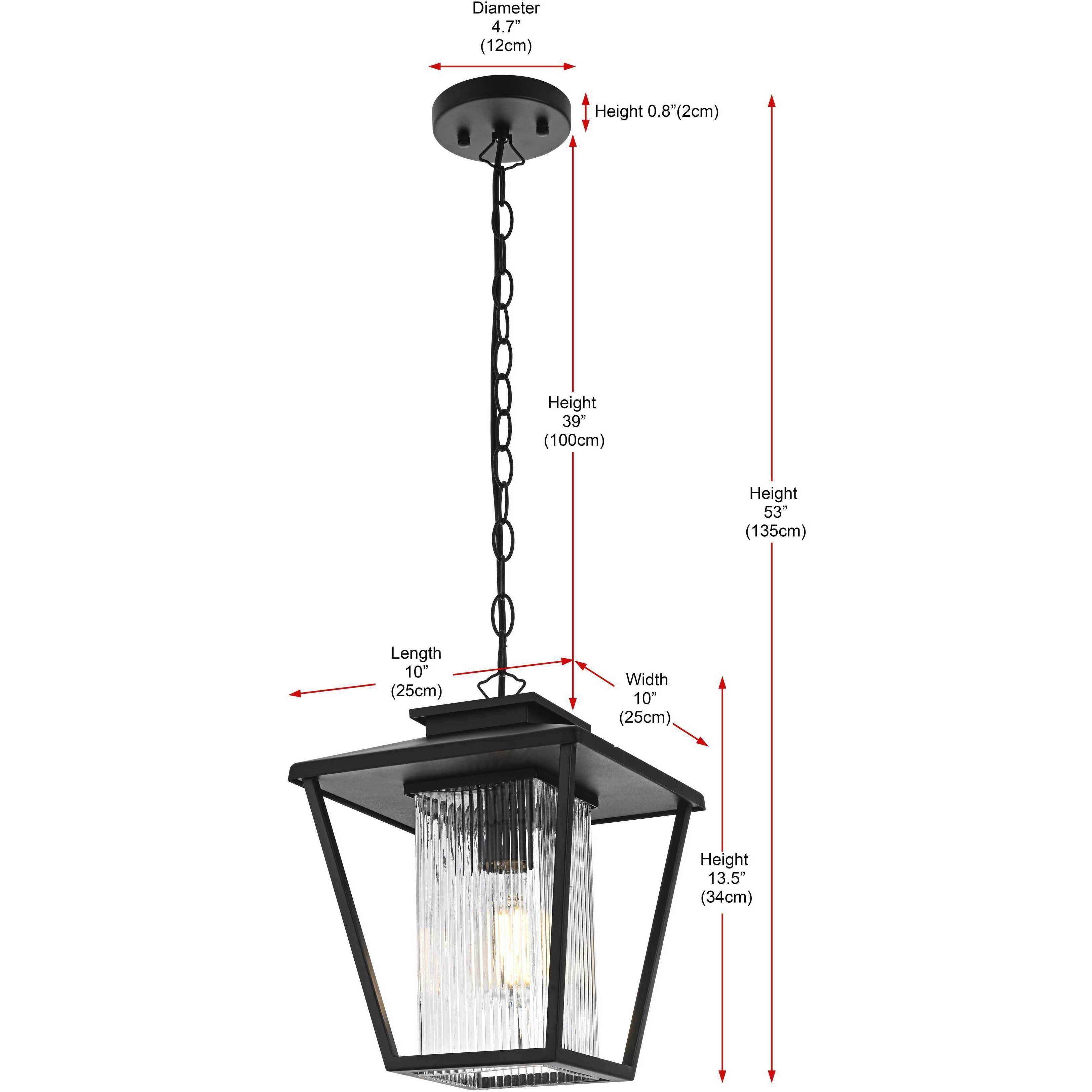 Gaul 1 Light 10 inch Black Outdoor Pendant