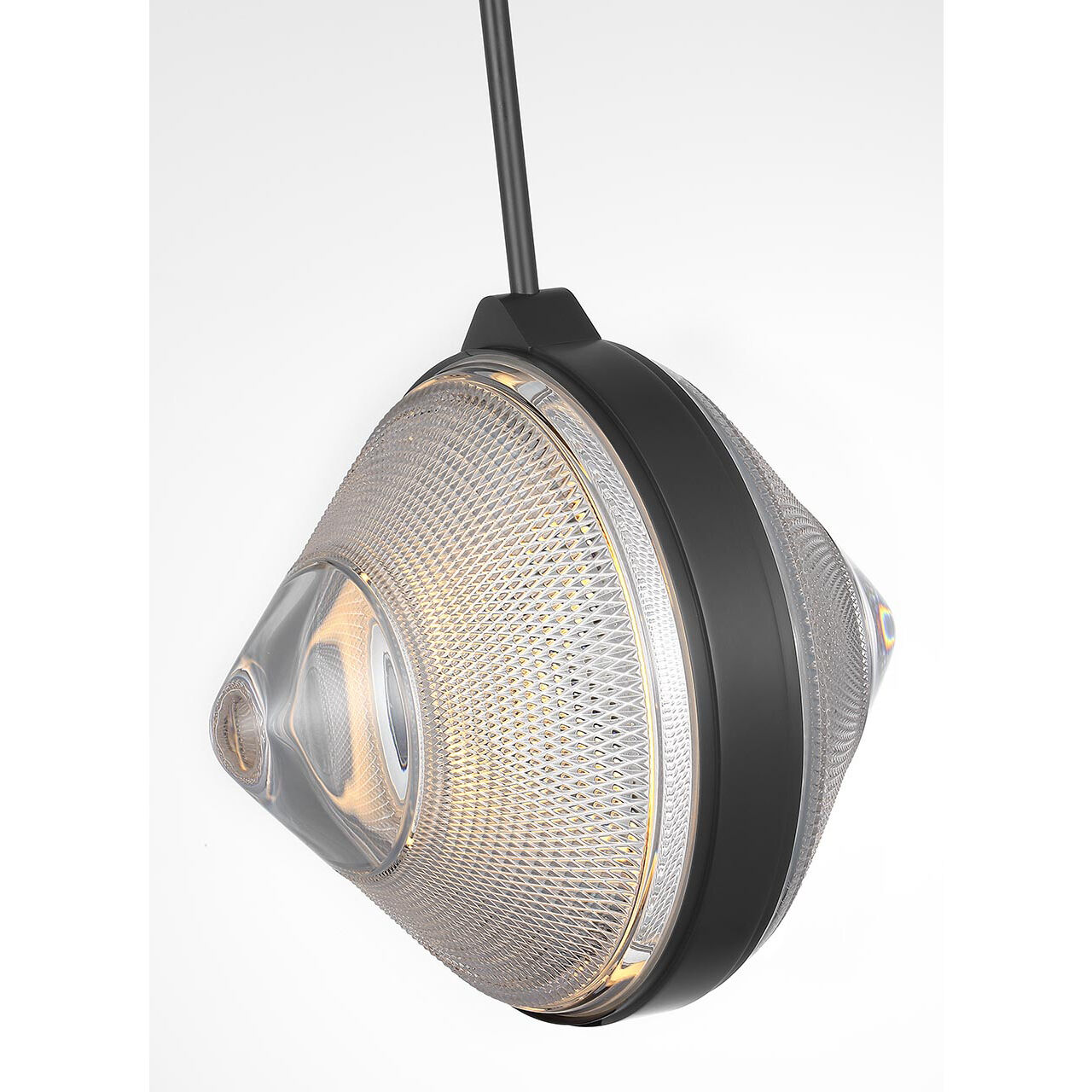 Waterford Copper Coast LED 15 inch Bronze Karo Cut Pendant Ceiling Light