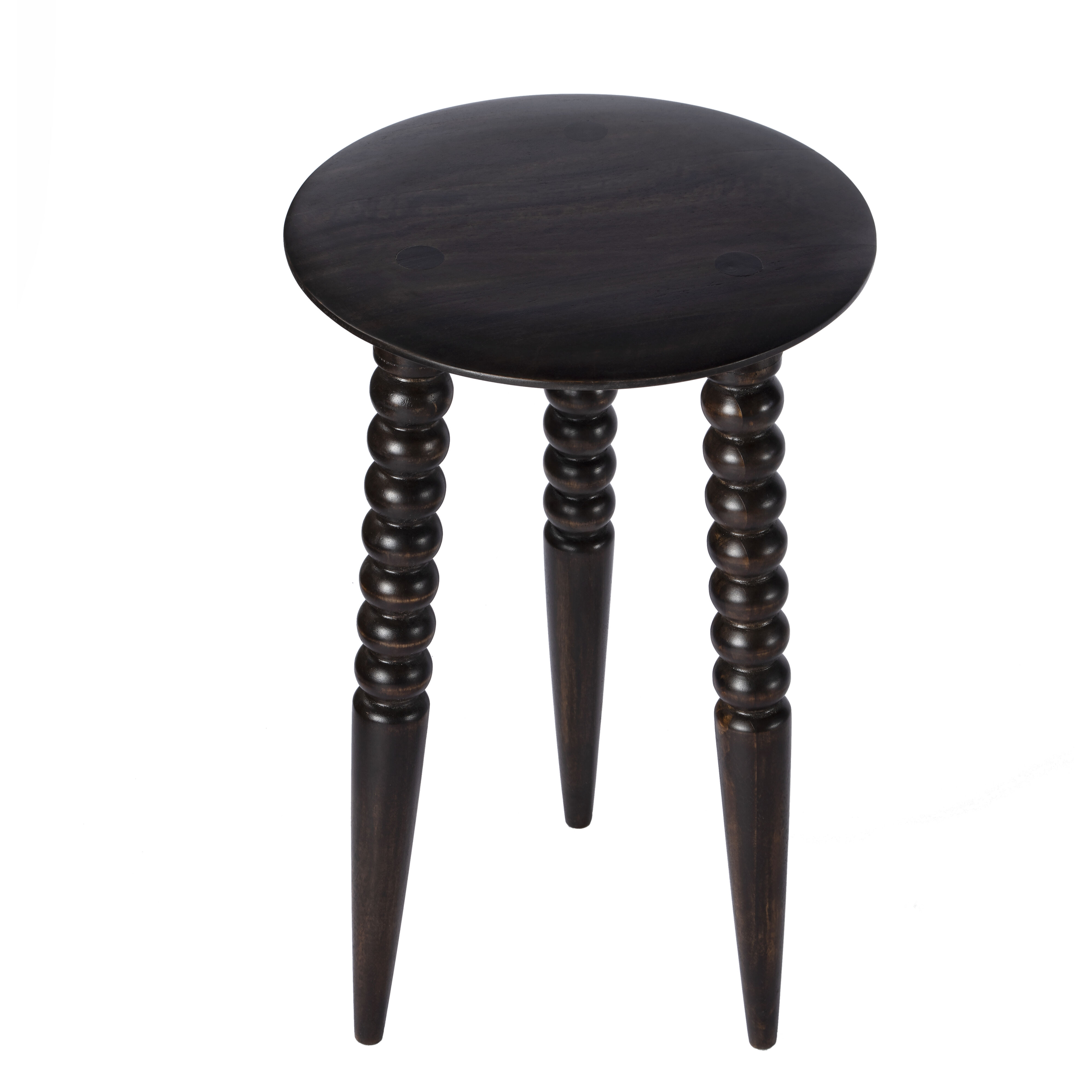 Fluornoy Wood Side Table in Dark Brown