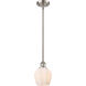 Ballston Norfolk 1 Light 6 inch Brushed Satin Nickel Mini Pendant Ceiling Light in Matte White Glass