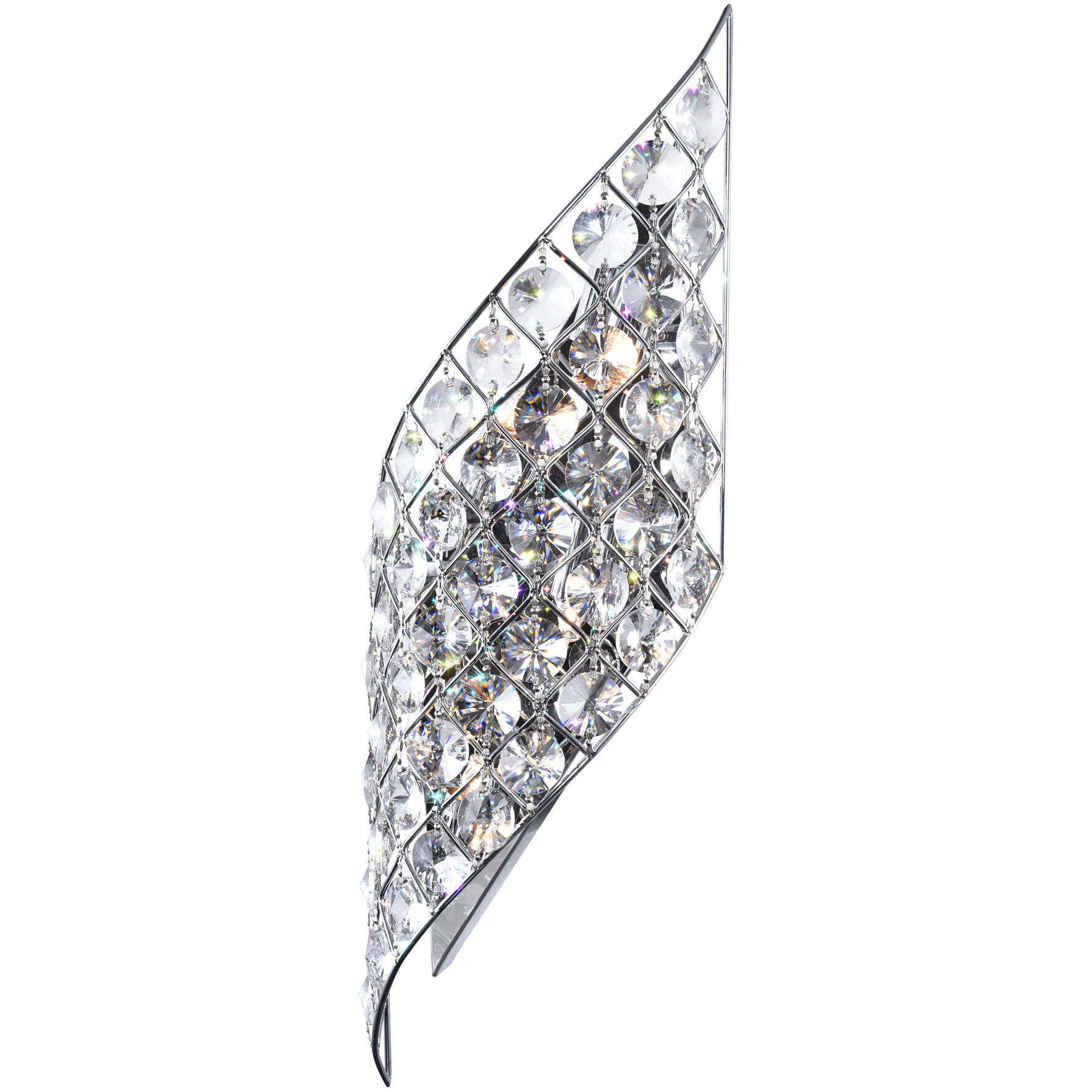 Chique 4 Light 7 inch Chrome Wall Light