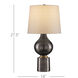 Tamerlane 27.5 inch 150 watt Black Nickel and Vintage Brass Table Lamp Portable Light