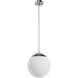Hepburn 1 Light 12 inch Brushed Nickel Pendant Ceiling Light, Medium