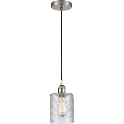 Edison Cobbleskill 1 Light 5 inch Brushed Satin Nickel Mini Pendant Ceiling Light