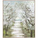 Landscapes White and Neutral and Green and Pink Canvas