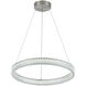 Chevron LED 23.62 inch Brushed Nickel Pendant Ceiling Light