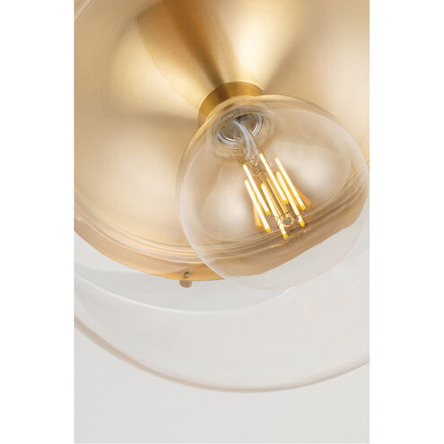 Grace LED 14 inch Aged Brass Flush Mount Ceiling Light