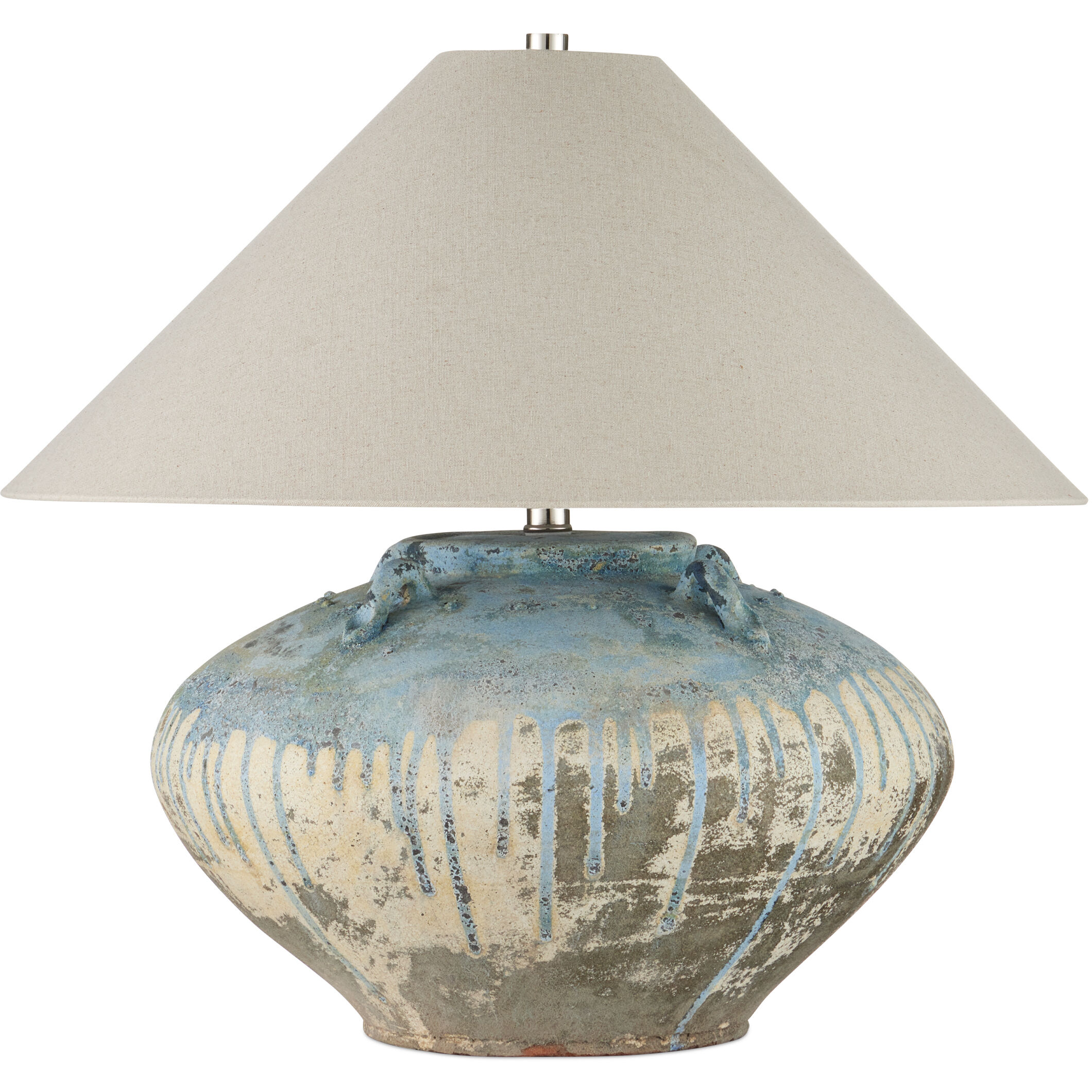 Catania 23 inch 60.00 watt Antique Blue Drip Table Lamp Portable Light