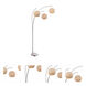 Linterna 93.5 inch 60 watt Polished Steel Arc Lamps Portable Light