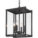 Tribeca 4 Light 12 inch Natural Black Outdoor Pendant
