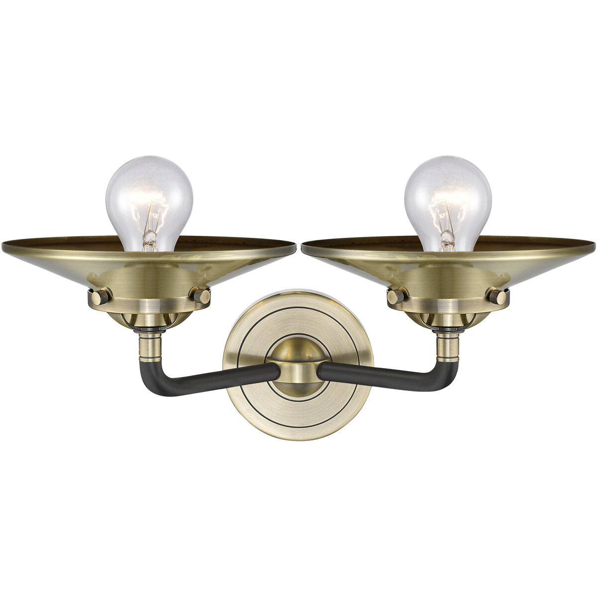 Nouveau Railroad LED 16 inch Black Antique Brass Bath Vanity Light Wall Light, Nouveau