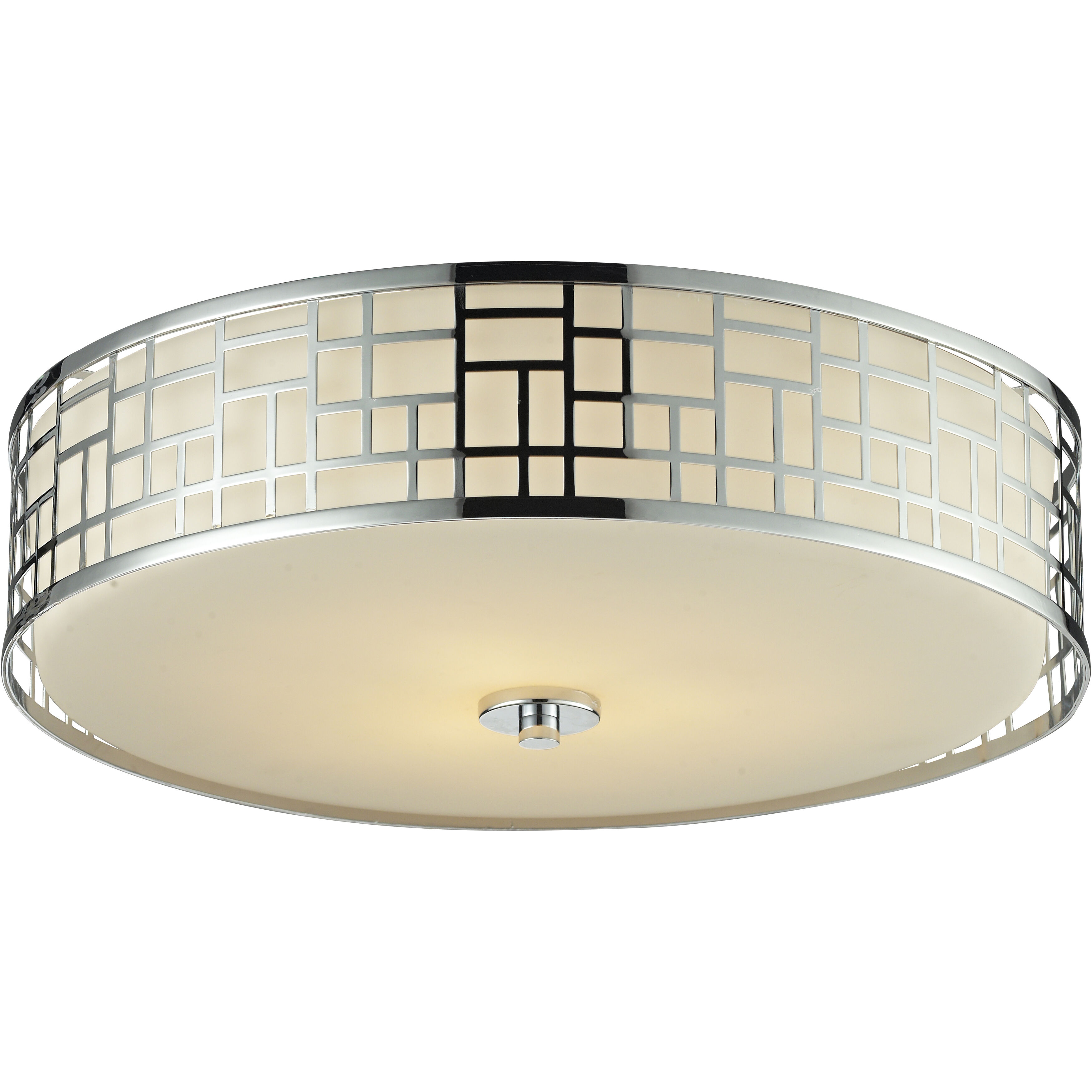 Elea 3 Light 20.5 inch Chrome Flush Mount Ceiling Light
