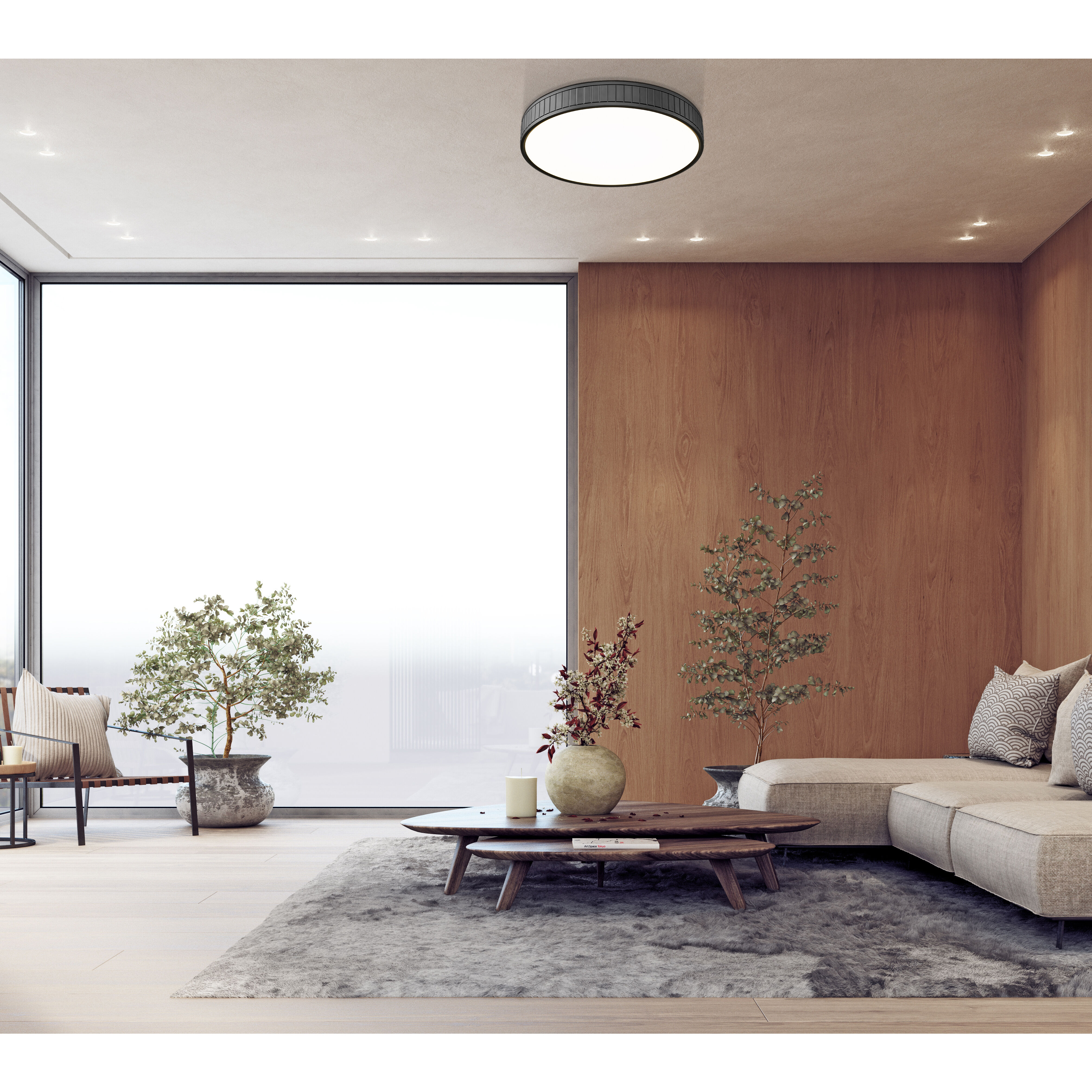 Madison LED 20.5 inch Matte Black Flush Mount Ceiling Light