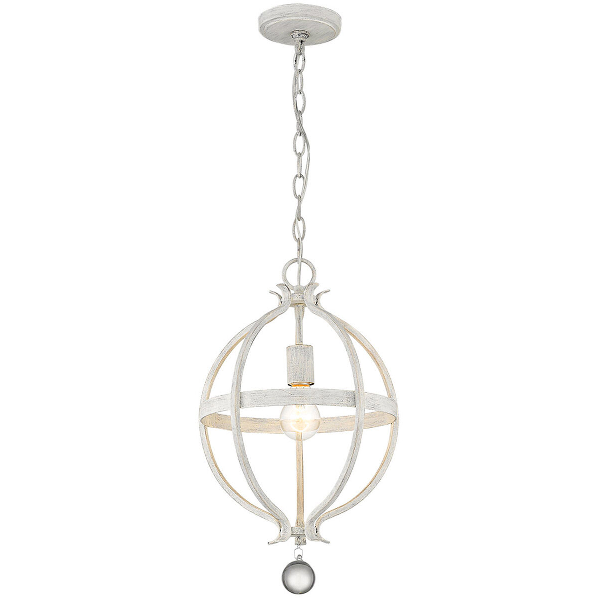 Callie 1 Light 12 inch Country White Pendant Ceiling Light