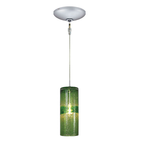 Envisage VI 1 Light 5 inch Satin Nickel Mini Pendant Ceiling Light in Envisage Green