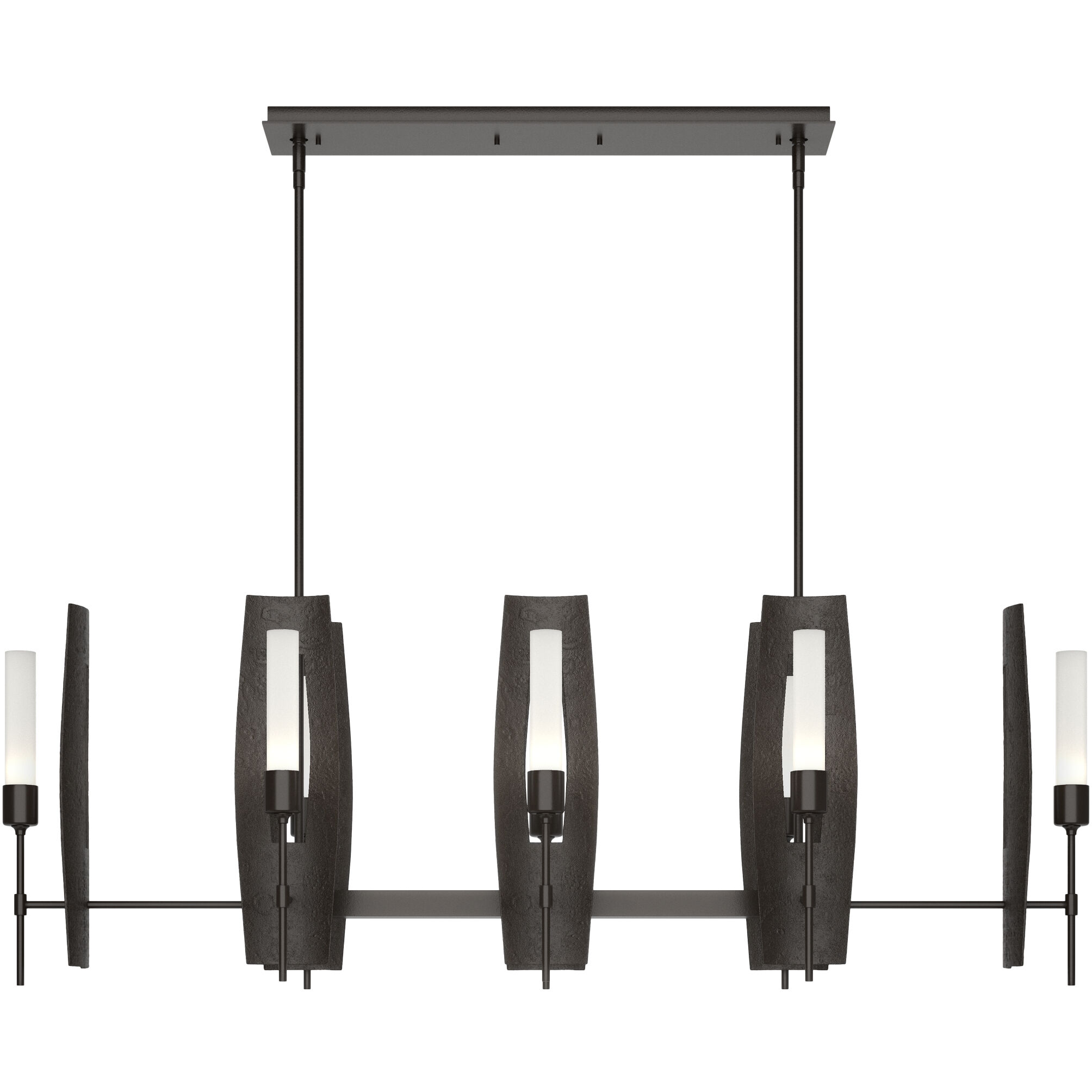 Passage 8 Light 52.1 inch Oil Rubbed Bronze Pendant Ceiling Light in Frosted