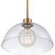 Julian 1 Light 14 inch Brushed Gold Pendant Ceiling Light