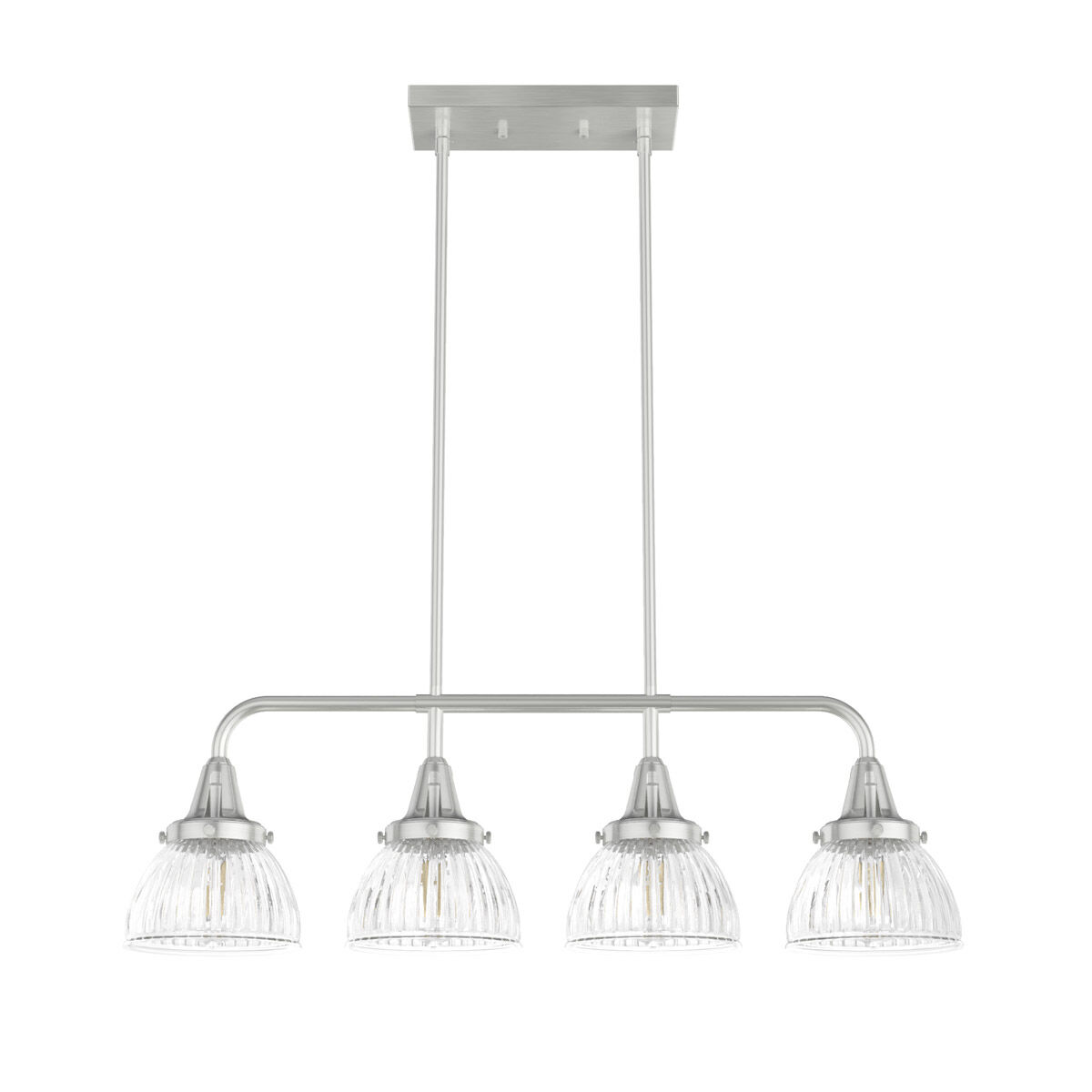 Cypress Grove 4 Light 33 inch Brushed Nickel Linear Chandelier Ceiling Light