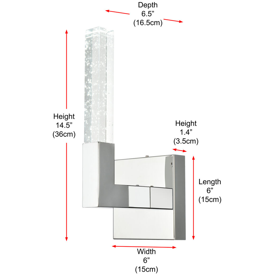 Noemi 1 Light 6 inch Chrome Wall Sconce Wall Light