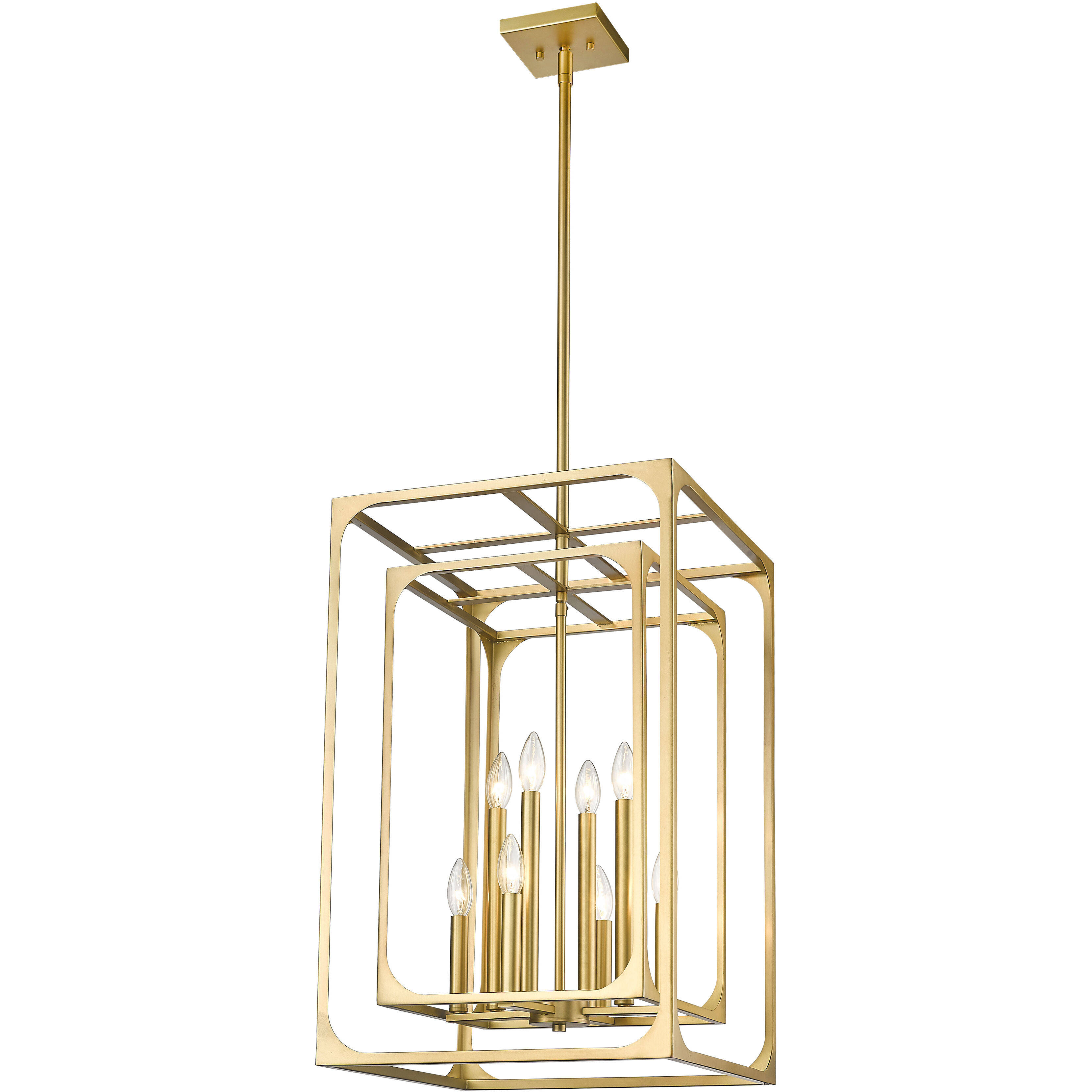 Easton 8 Light 16.5 inch Rubbed Brass Chandelier Ceiling Light