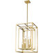 Easton 8 Light 16.5 inch Rubbed Brass Chandelier Ceiling Light