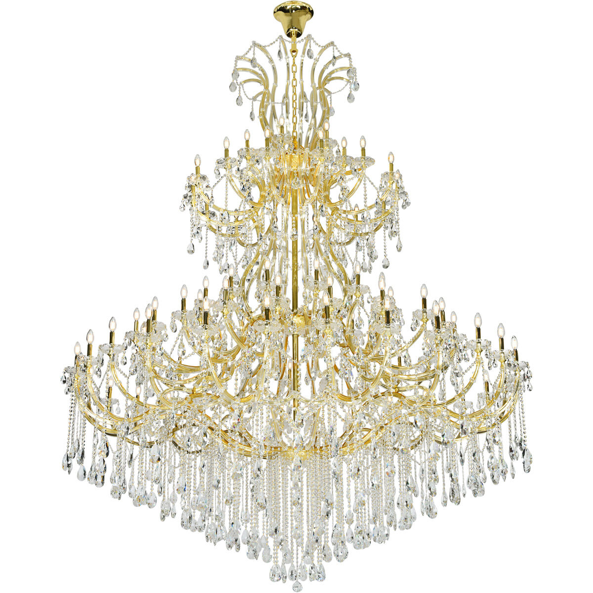 Maria Theresa 84 Light 96 inch Gold Chandelier Ceiling Light in Clear, Royal Cut 
