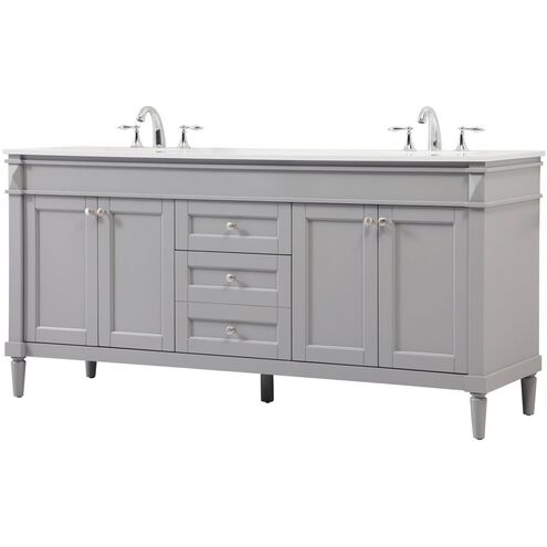 Bennett 72 X 21 X 35 inch Grey Vanity Sink Set