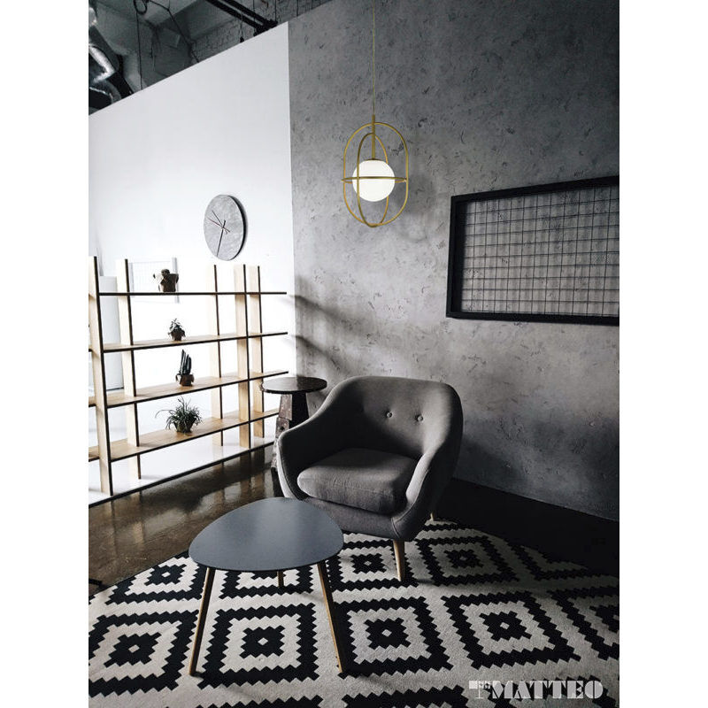 Eclipse 1 Light 12 inch Gold Pendant Ceiling Light