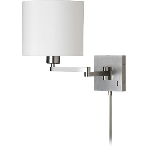 Signature 8 inch 100 watt Satin Chrome Swing Arm Wall Lamp Wall Light