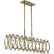 Cornwall 5 Light 40 inch Burnished Brass Linear Chandelier Ceiling Light