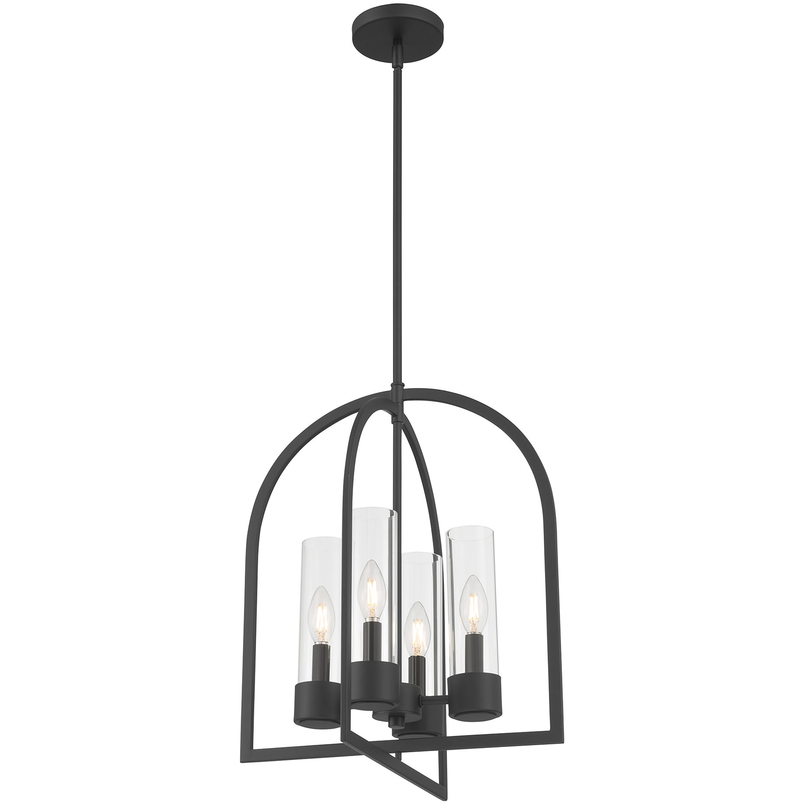 Evandrel 4 Light 16 inch Matte Black Pendant Ceiling Light
