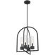Evandrel 4 Light 16 inch Matte Black Pendant Ceiling Light