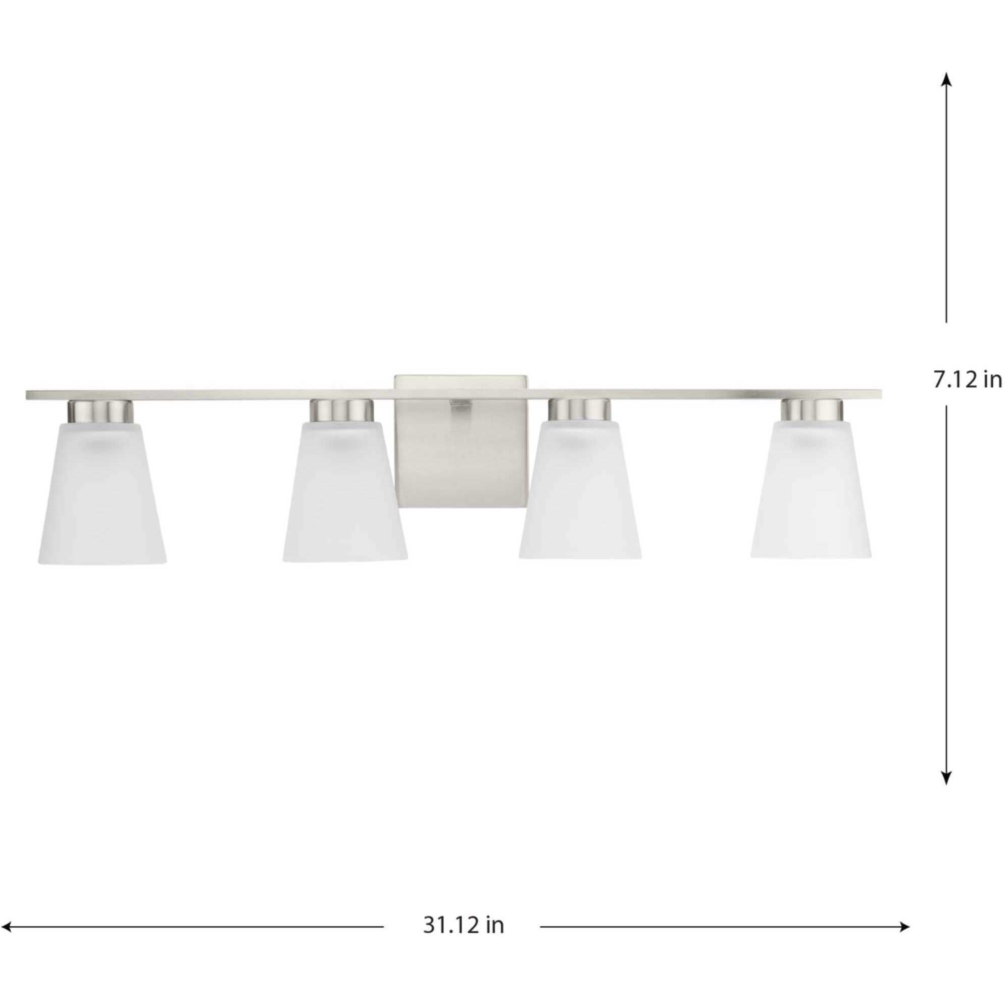 Tanner 4 Light 31.12 inch Brushed Nickel Vanity Light Wall Light