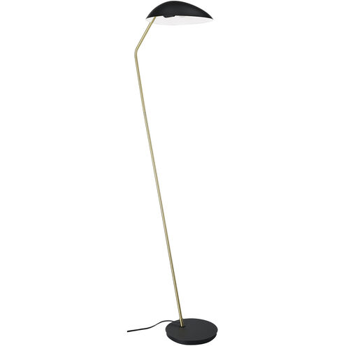 Lindmoor 63.5 inch 60 watt Black and Brushed Brass Floor Lamp Portable Light