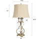 Signature 35 inch 150 watt Georgian Silver and Clear Table Lamp Portable Light