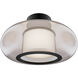 Doma LED 13.5 inch Black Flush Mount Ceiling Light in 3500K, dweLED