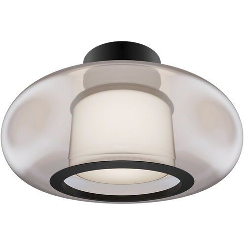 Doma LED 13.5 inch Black Flush Mount Ceiling Light in 3500K, dweLED