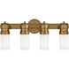 Thomas O'Brien Graydon 4 Light 19.25 inch Hand-Rubbed Antique Brass Over The Mirror Bath Light Wall Light, Medium