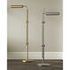 Satire 55 inch 10 watt Brushed Brass Floor Lamp Portable Light