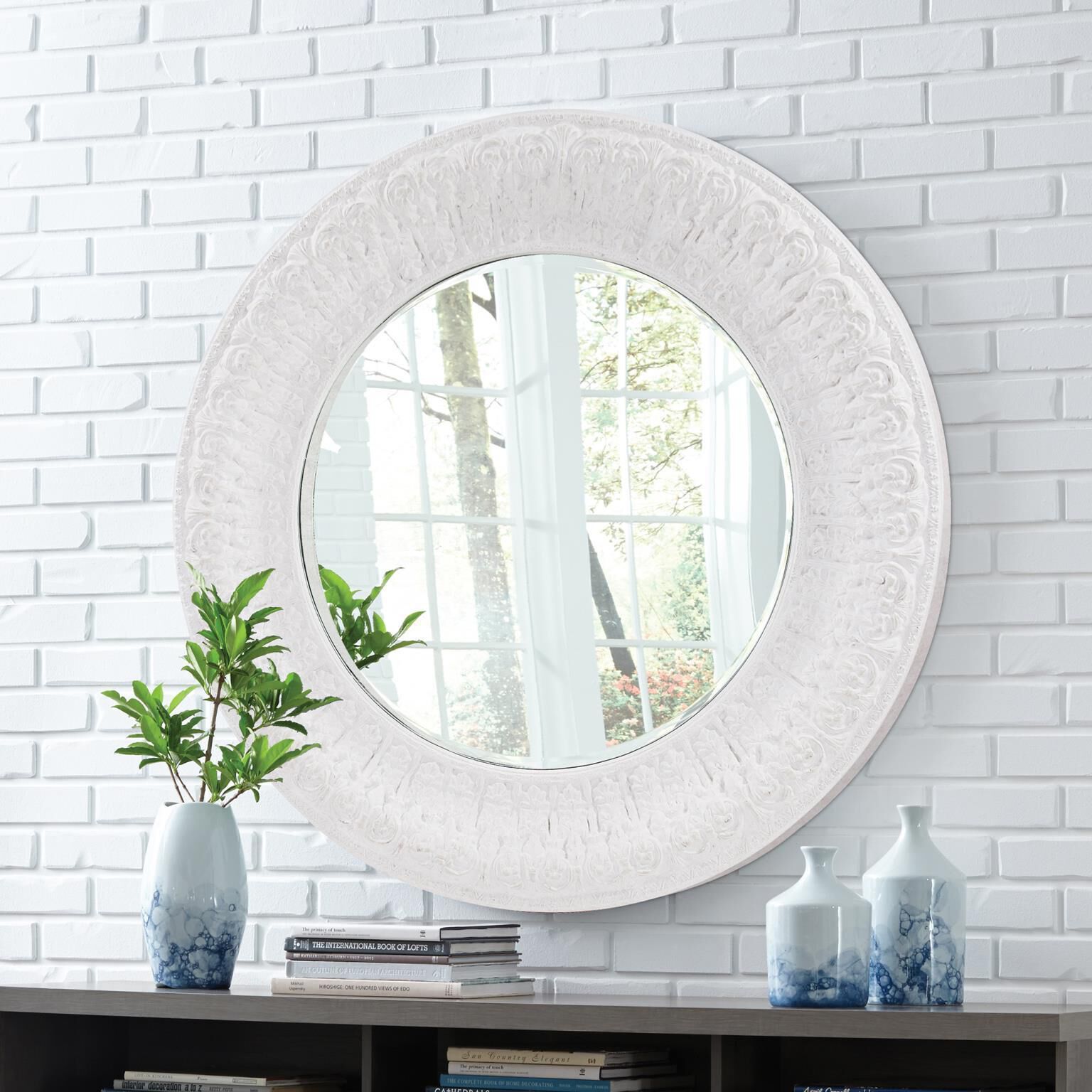 Arthur 54.5 X 54.5 inch White Mirror