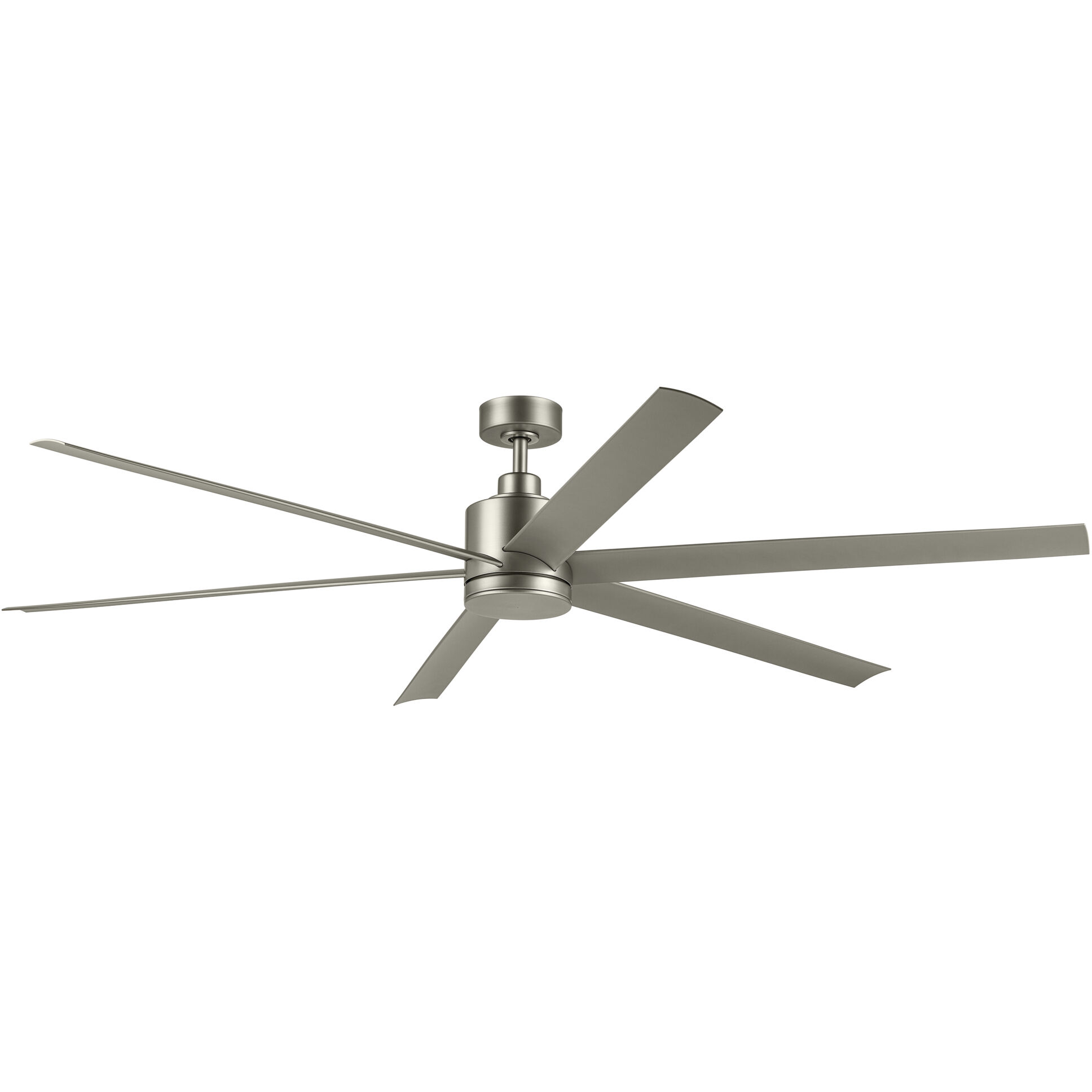 Loa 80 inch Painted Brushed Nickel with Silver Blades Ceiling Fan