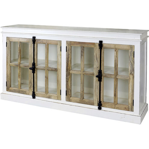 Tucker 71 X 16 inch White and Natural Credenza