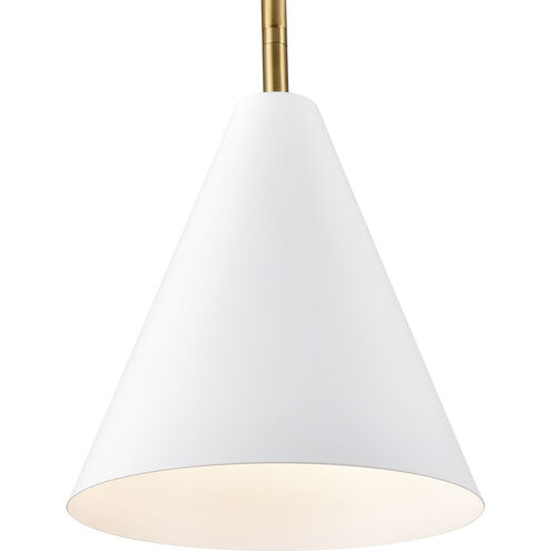 Tully 69 inch 100.00 watt Matte White with Aged Brass Floor Lamp Portable Light