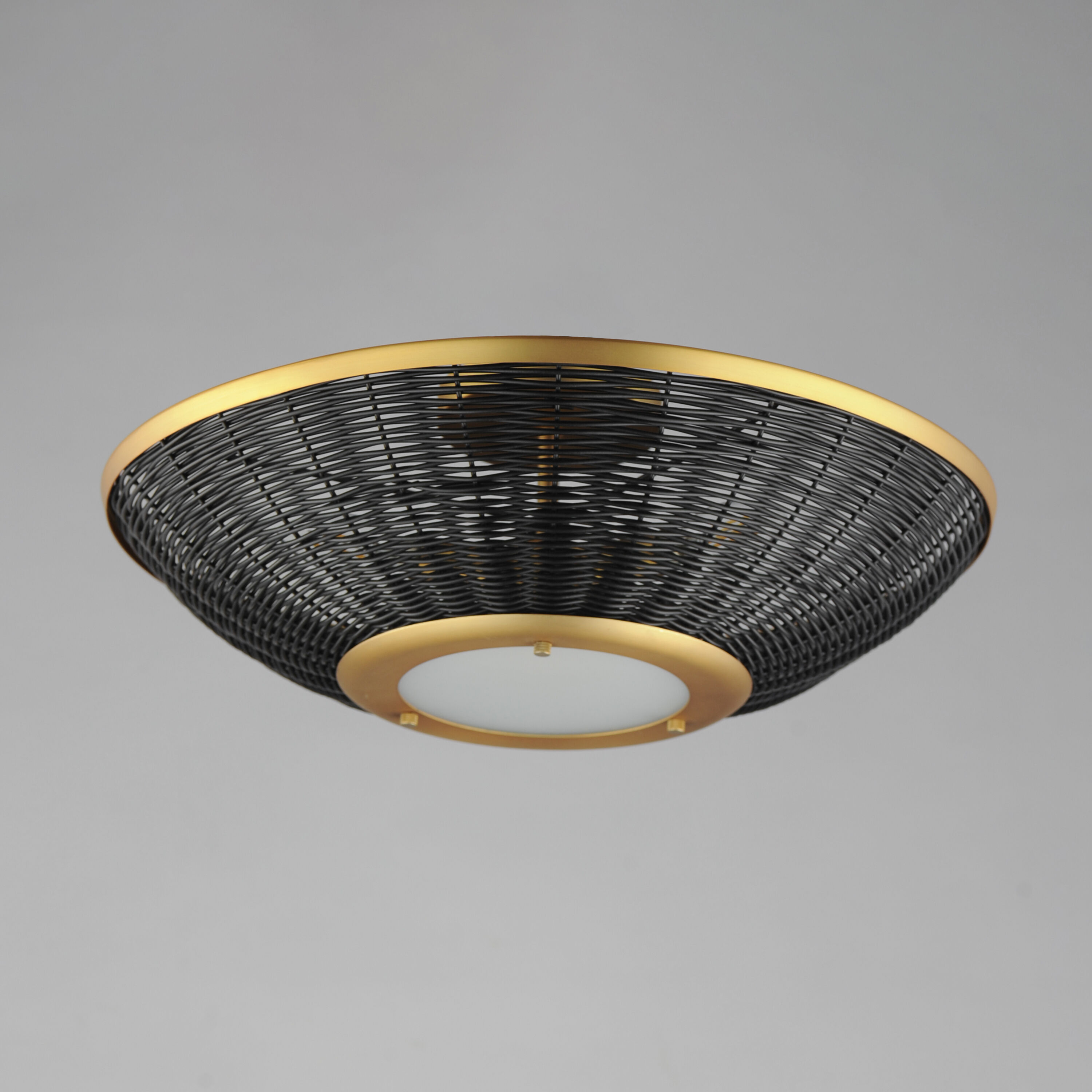 Rattan 3 Light 20.25 inch Natural Aged Brass Wall Sconce Wall Light