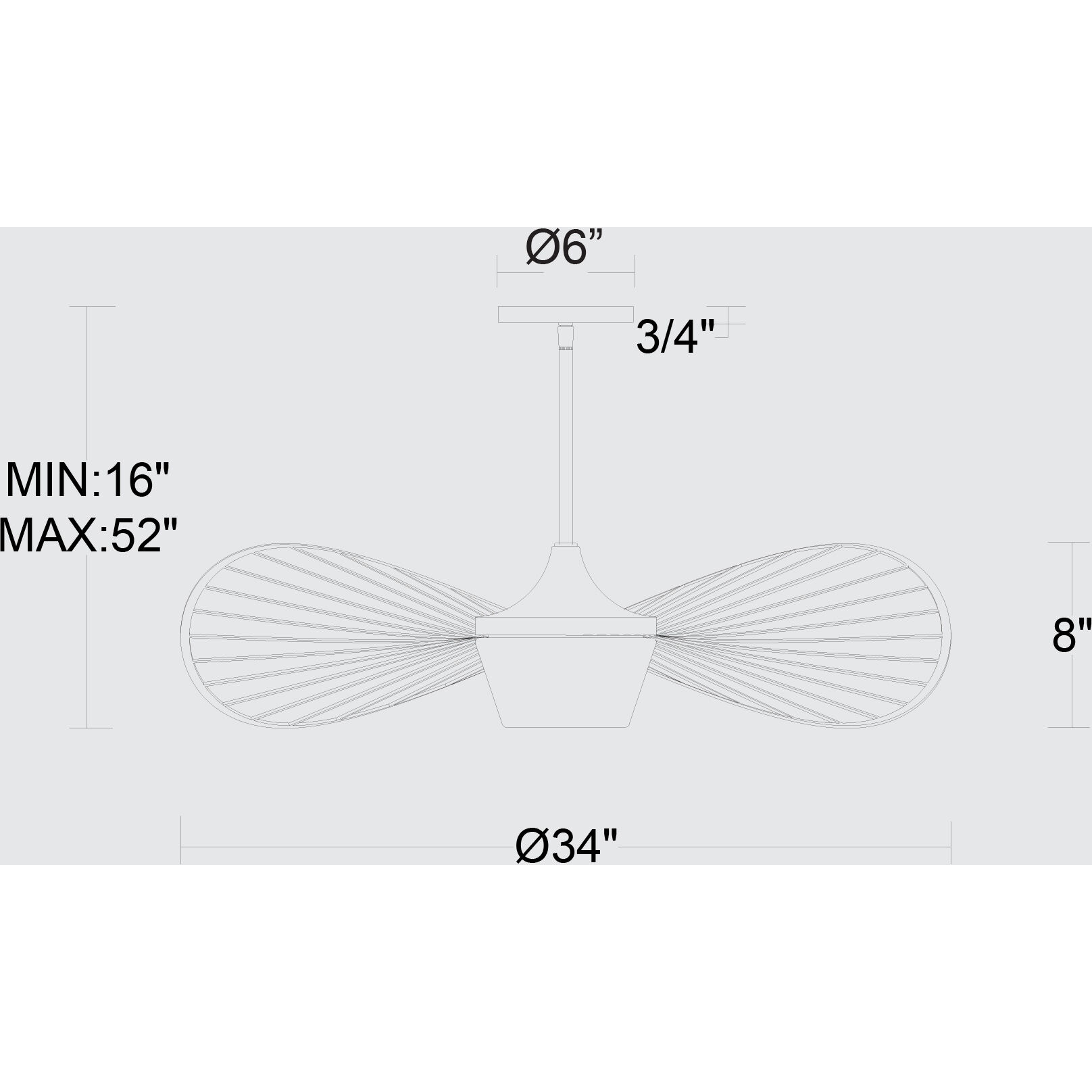 New Wave LED 34 inch Sand Black Outdoor Pendant