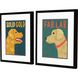 Animals Collection Modern Flat Black Framed Art