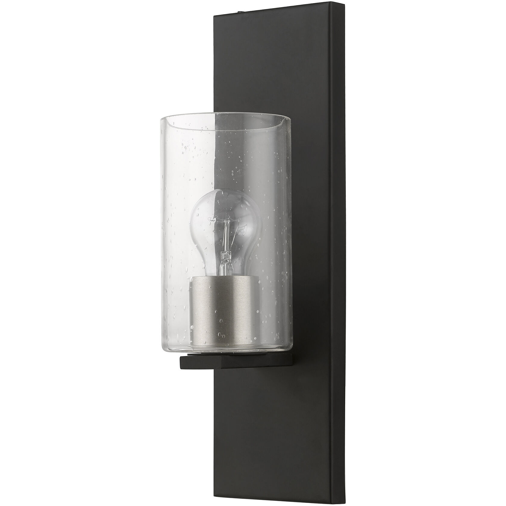 Zurich 1 Light 5 inch Black with Brushed Nickel Accents Wall Sconce Wall Light