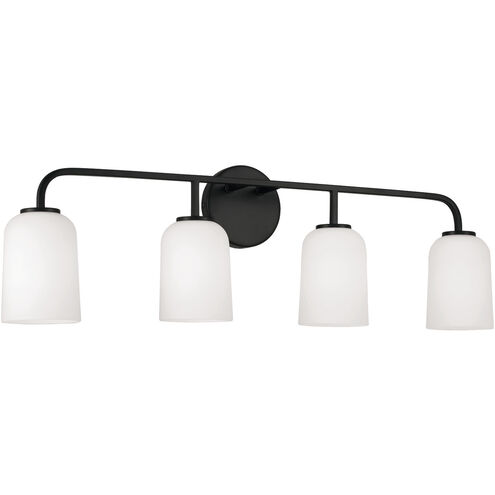 Lawson 4 Light 32.25 inch Matte Black Vanity Light Wall Light