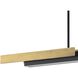 Grazia LED 48 inch Matte Black and Brushed Gold Linear Chandelier Ceiling Light